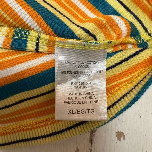 Care Bears Sunshine Bear Embroidered Halter Tank Top Size XL 90s Y2K 80s - Picture 9 of 10